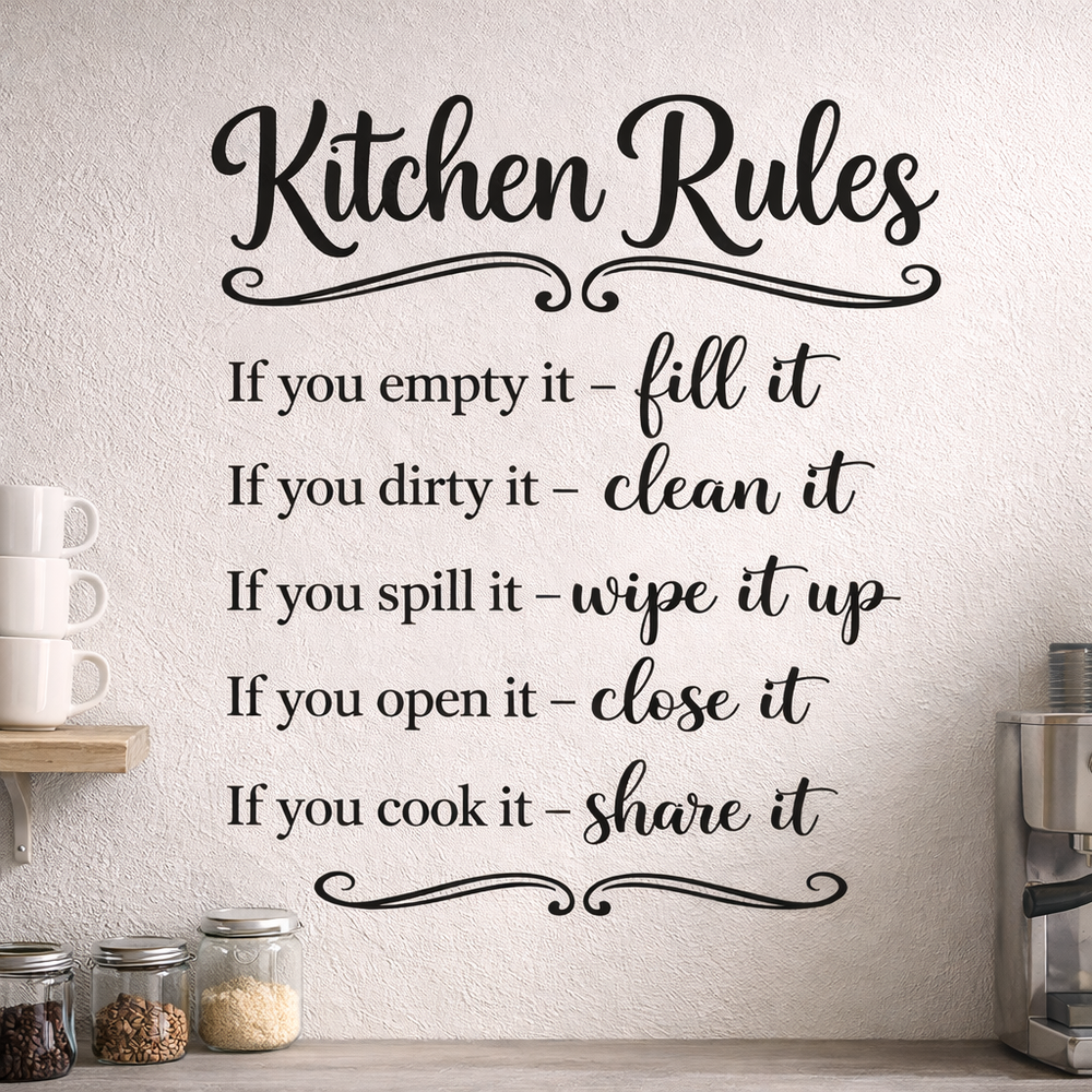 Kitchen Rules Wall Stickers & Vinyl Decals