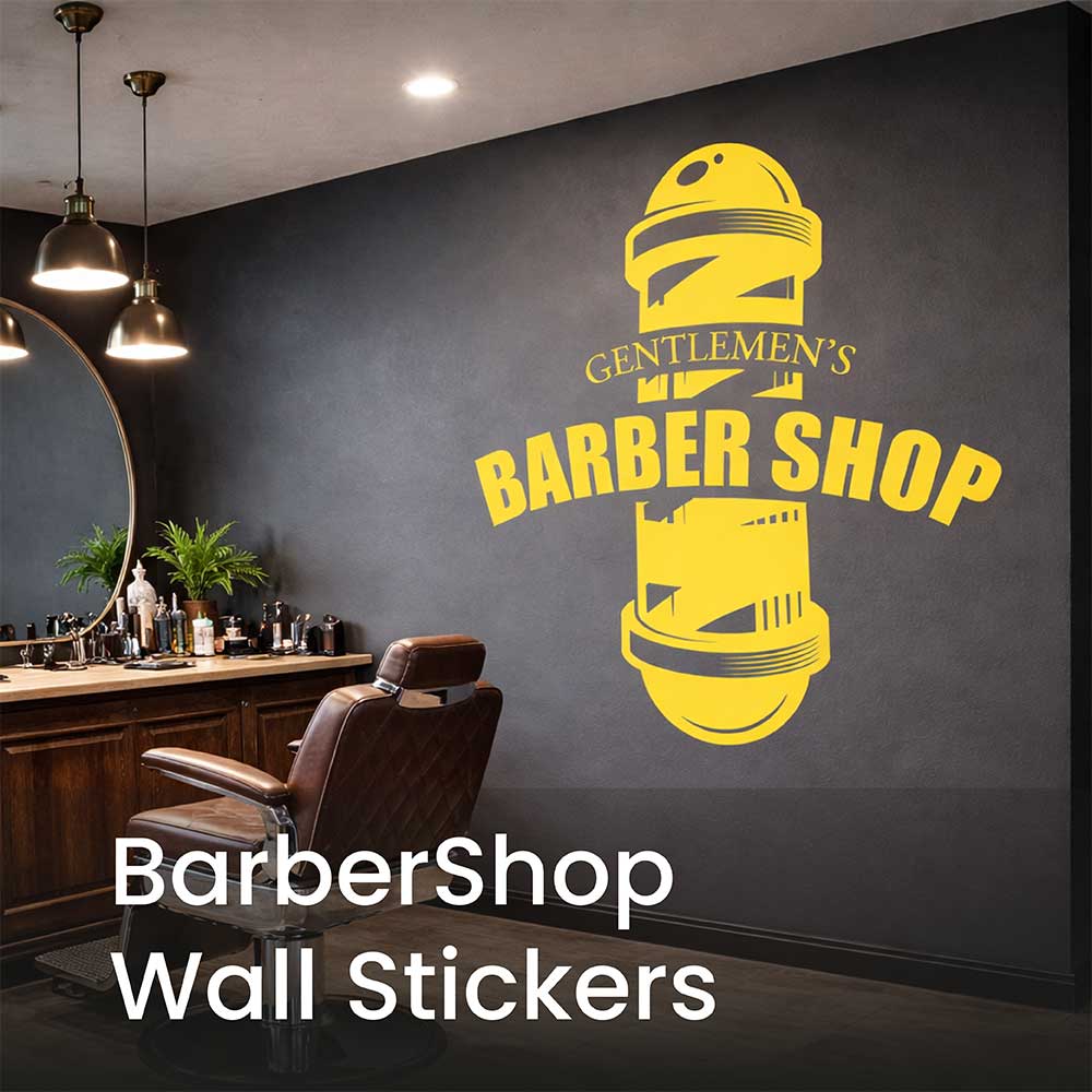 Barber Shop Wall Stickers & Barbershop Wall Decals UK