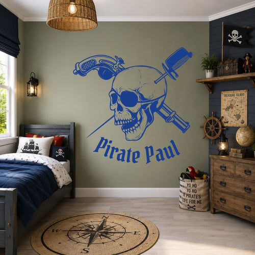Personalised Pirate Wall Stickers