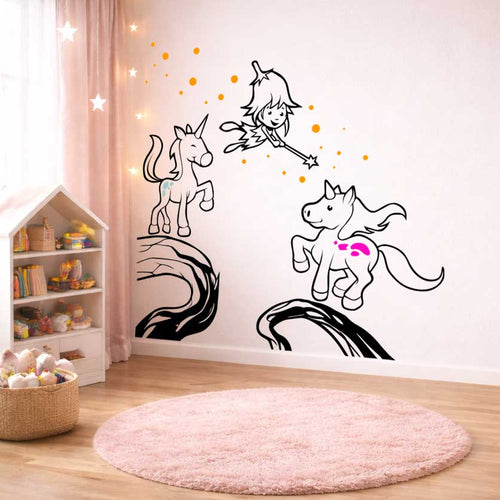 Fairies & Unicorns Nursery Wall Stickers