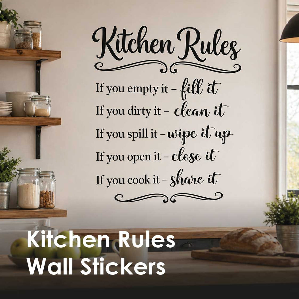 Kitchen Rules Wall Stickers & Vinyl Decals