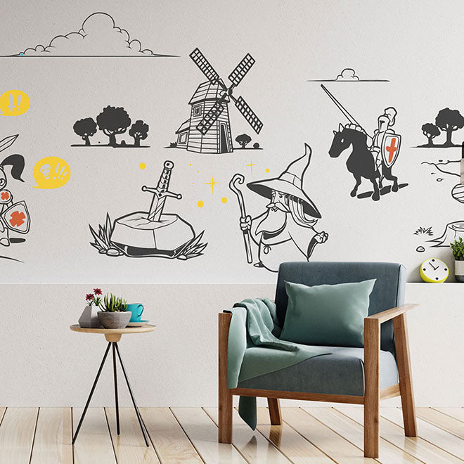 Knights & Dragons Wall Stickers & Decals for Kids’ Bedrooms & Playrooms