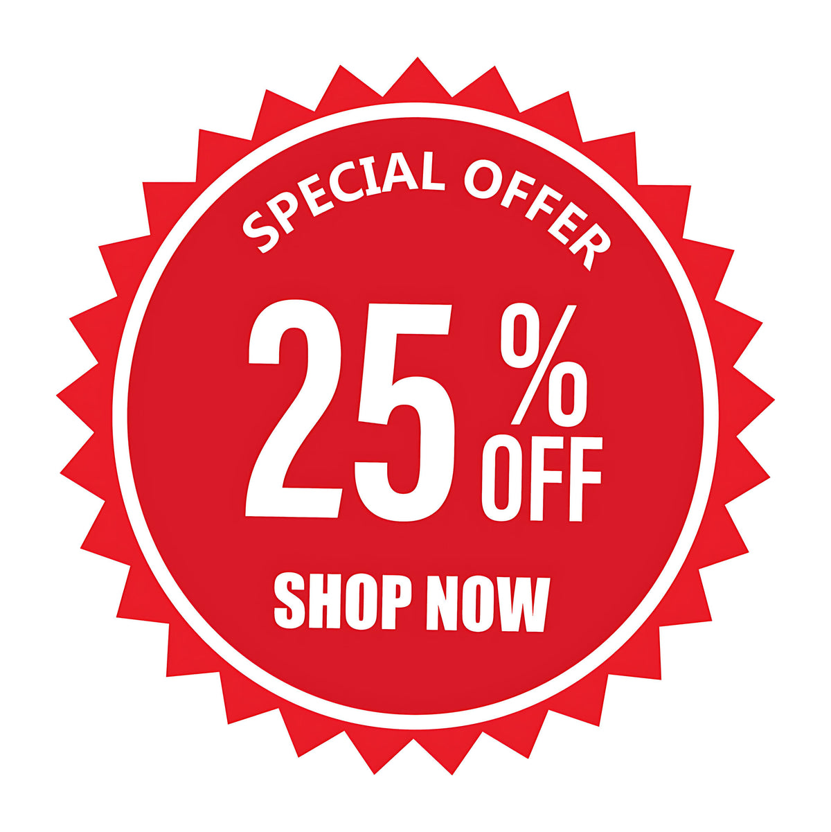 25% Off Special Offer Sale Window Sticker