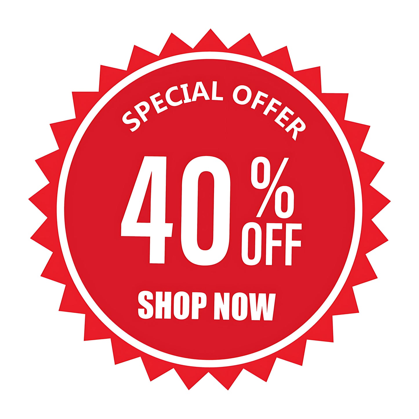 40% Off Special Offer Sale Window Sticker