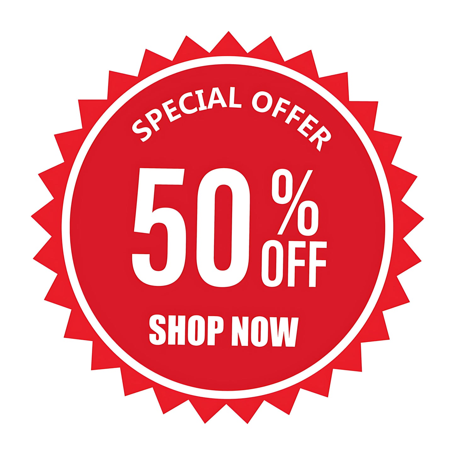 50% Off Special Offer Sale Window Sticker