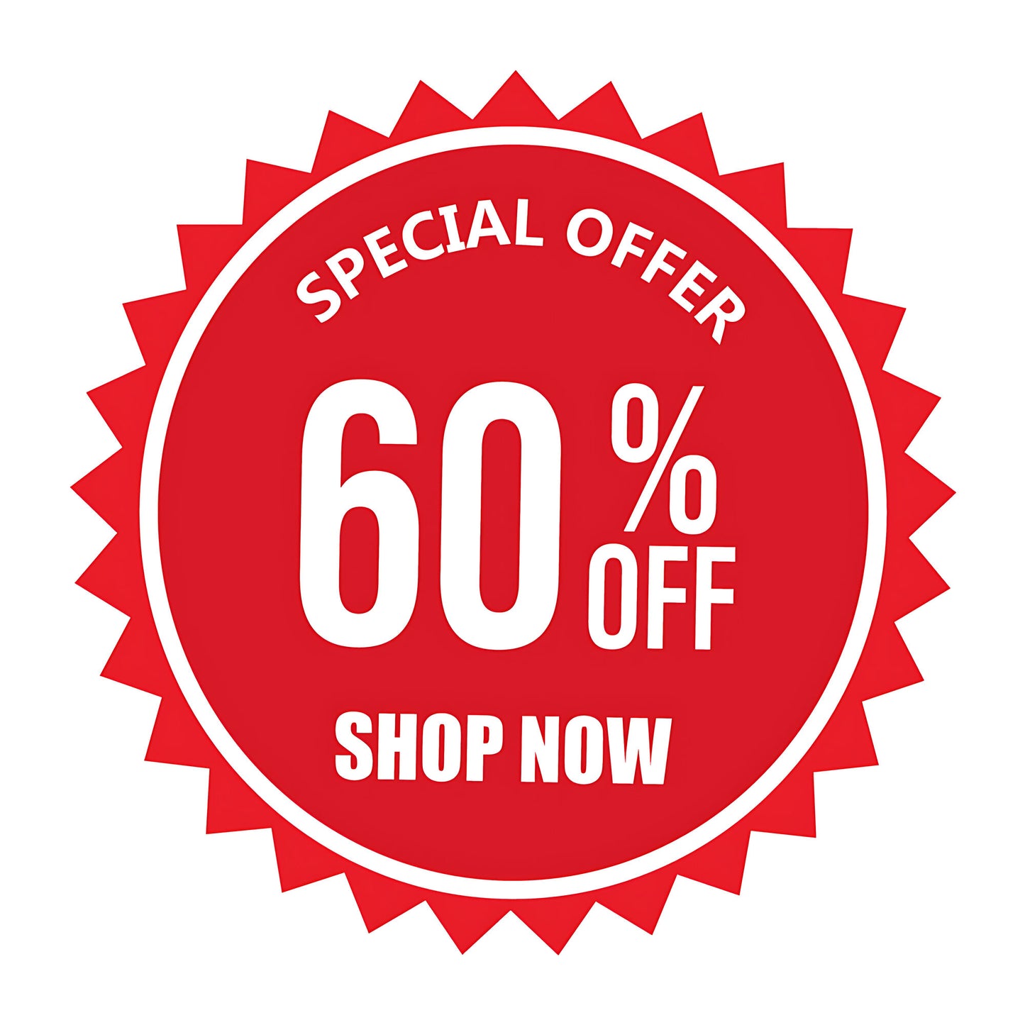 60% Off Special Offer Sale Window Sticker