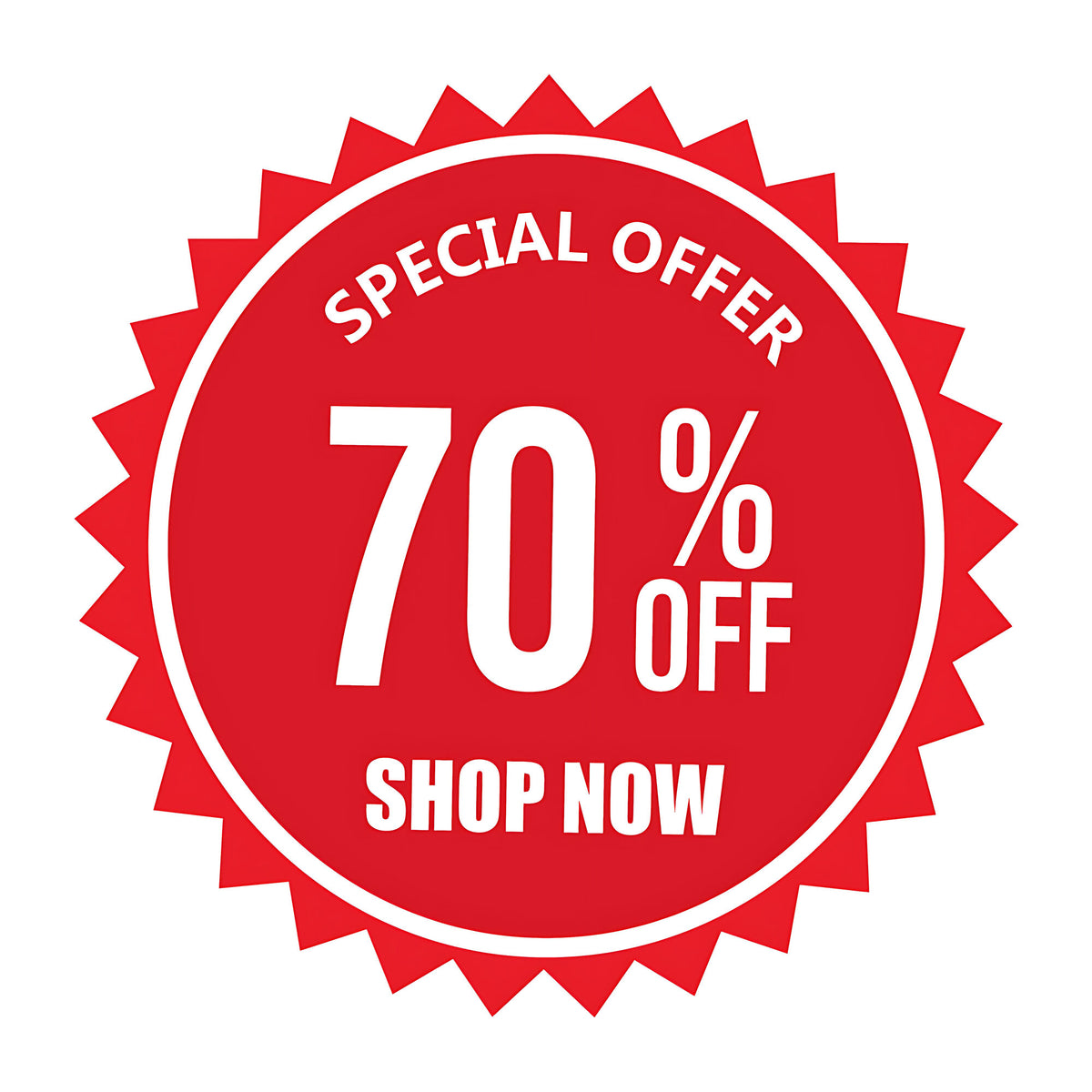 70% Off Special Offer Sale Window Sticker