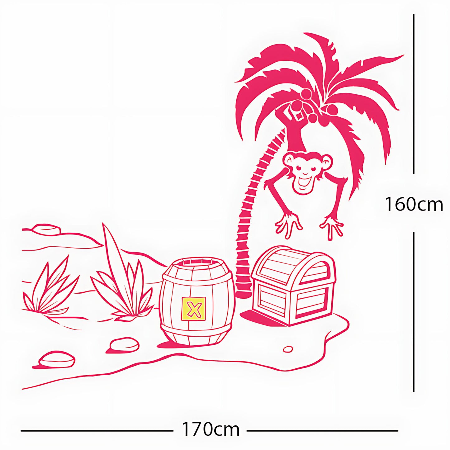 Monkey in Tree with Treasure Chest