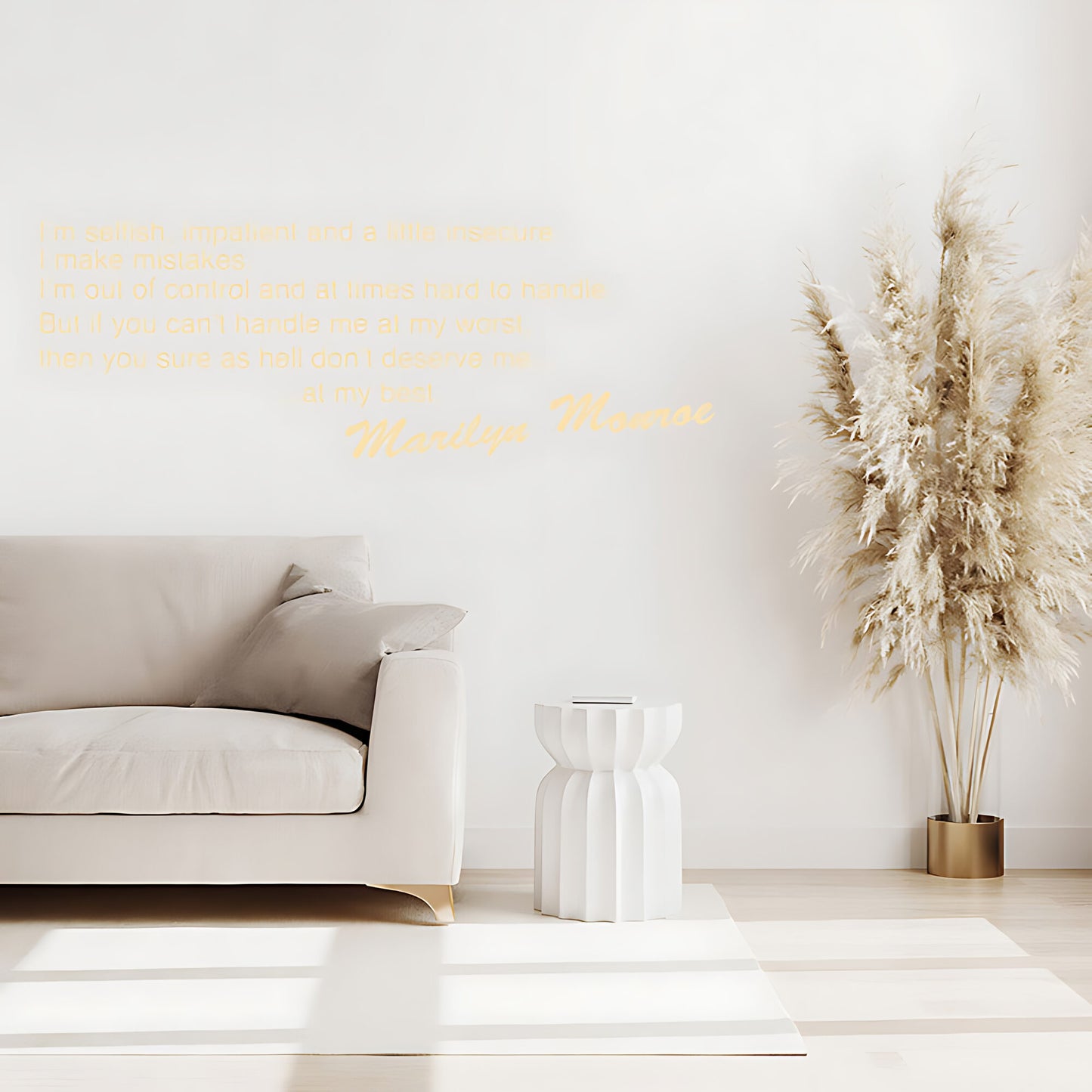 Marilyn Monroe I'm Selfish Impatient Quote Wall Sticker – Celebrity Decal