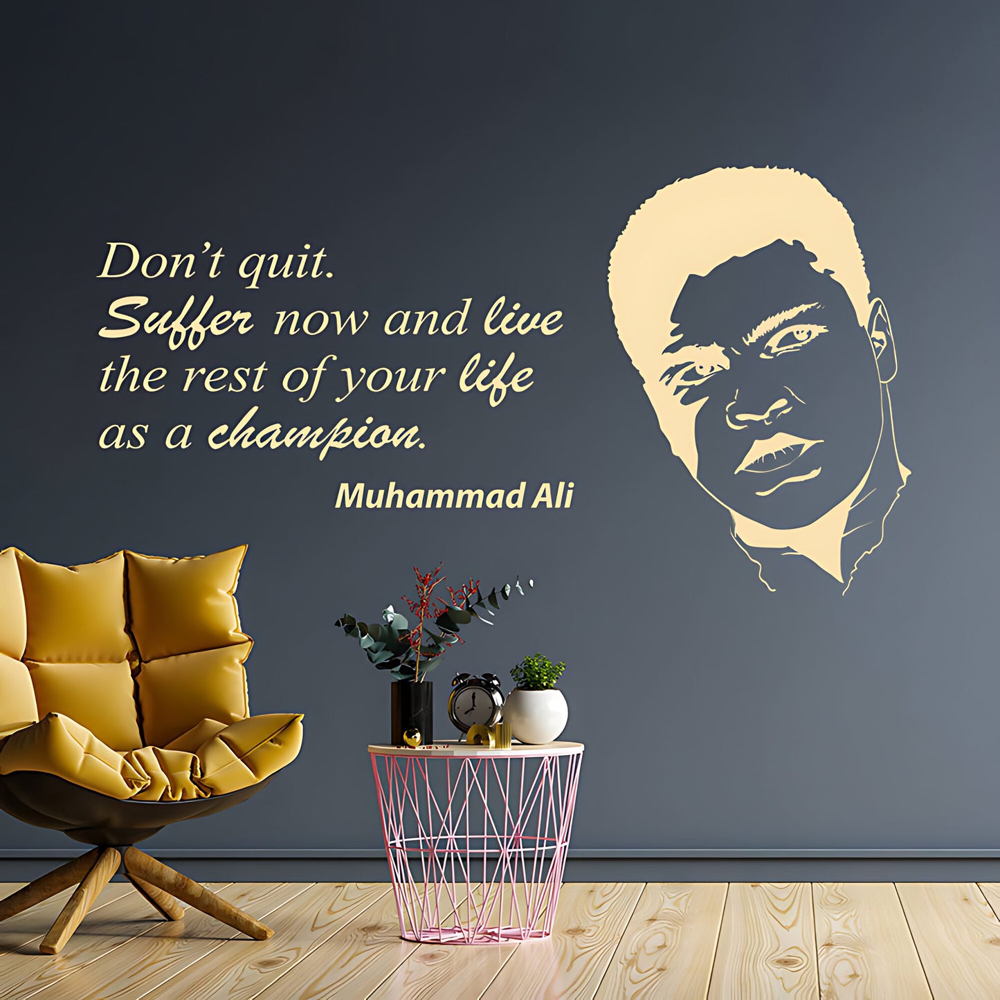 Cassius Clay Quote Wall Sticker - Iconic Muhammad Ali Decor