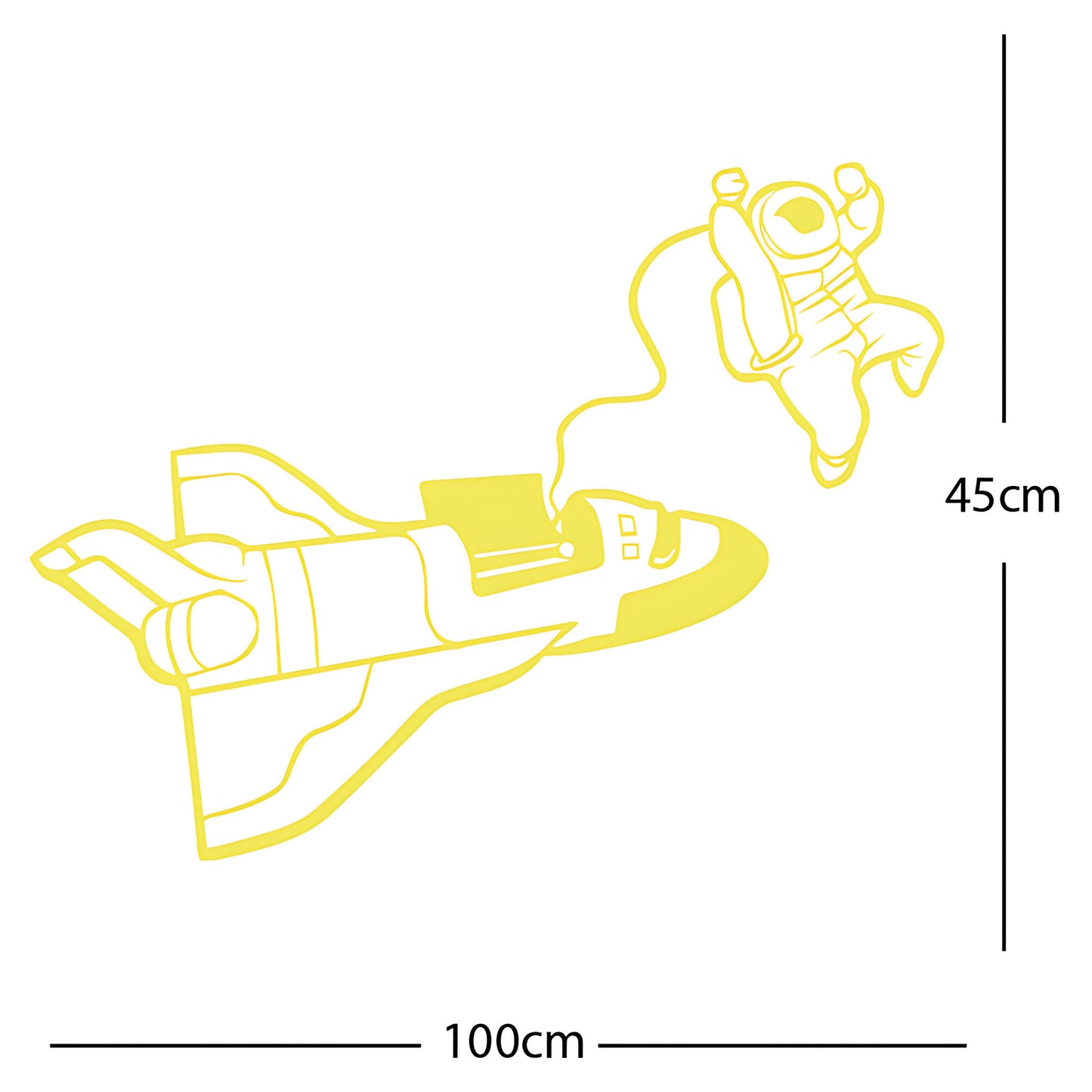 Space shuttle with Astronaut - Wall Sticker