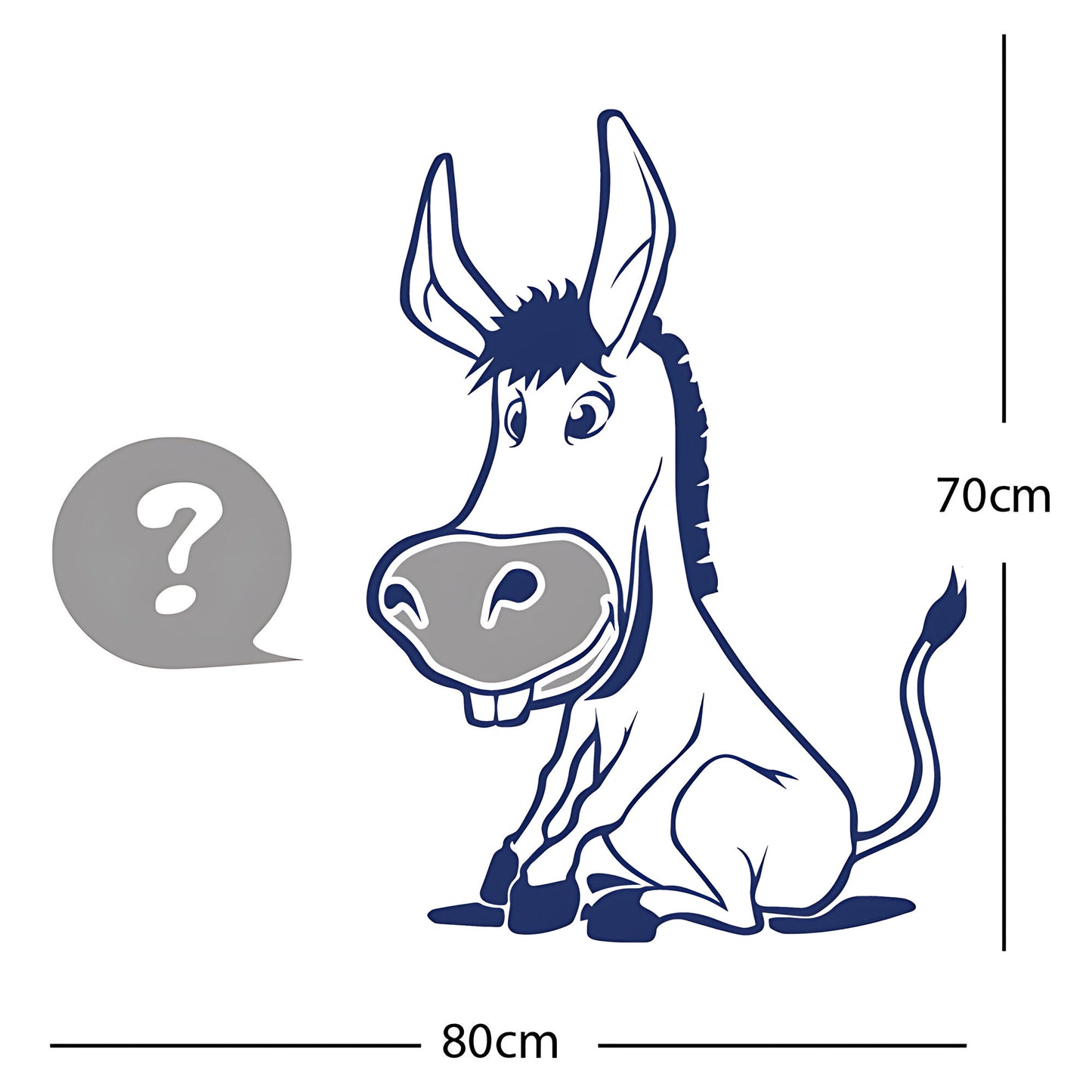 Funny Donkey Wall Sticker – Farmyard Kids Bedroom Decal