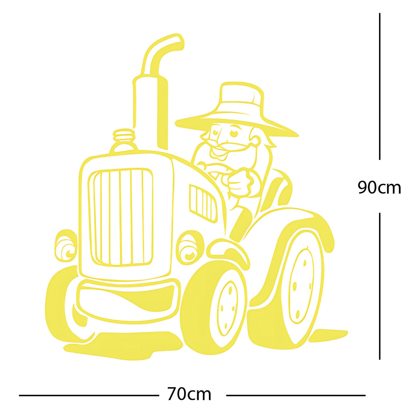 Farmer and Tractor Wall Sticker Decal