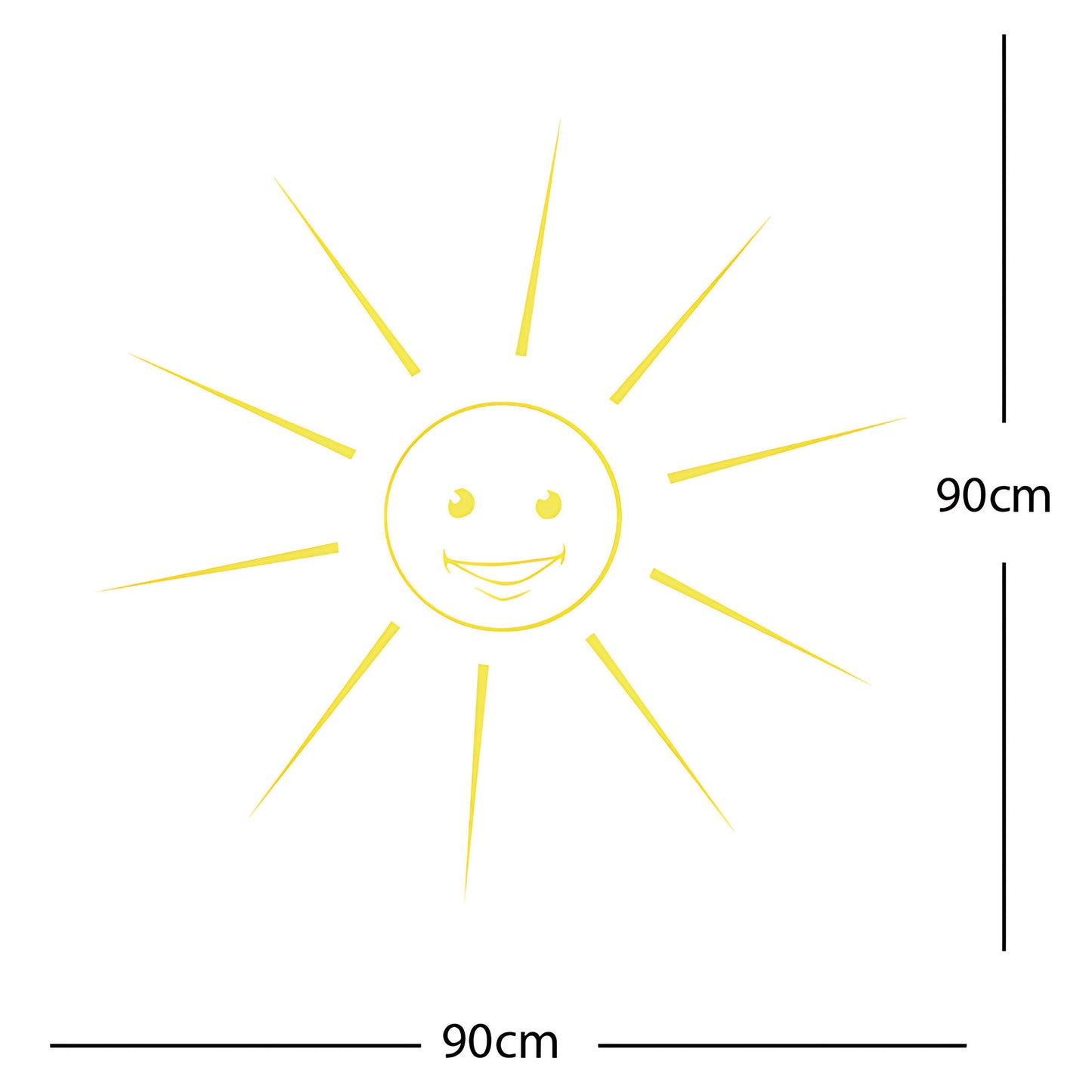 Happy Sun - Sunshine Face Wall Art