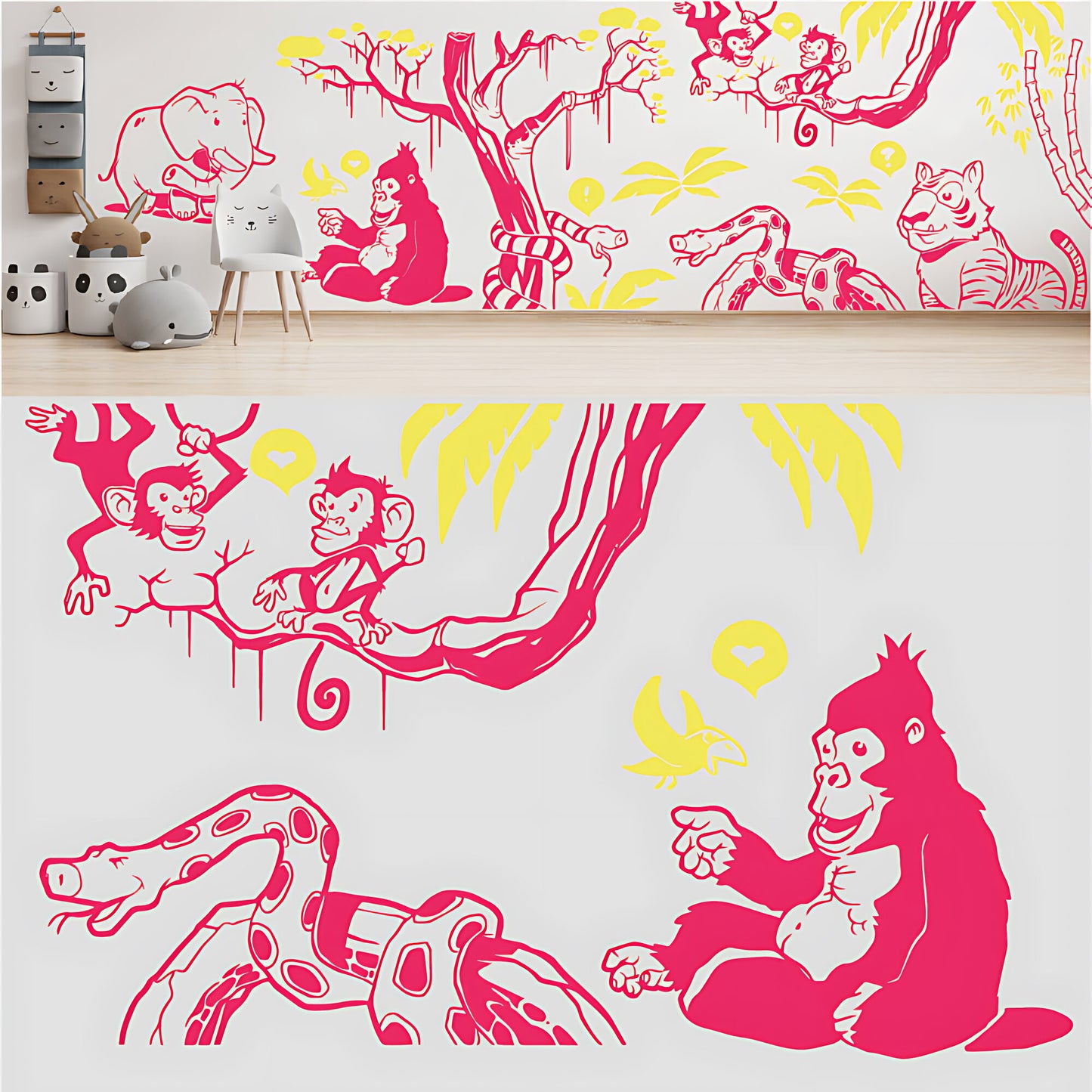 In the Jungle Complete Wall Mural - Nursery Sticker