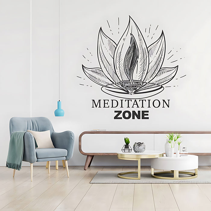 Peaceful Buddha Wall Sticker - Yoga Meditation Decal