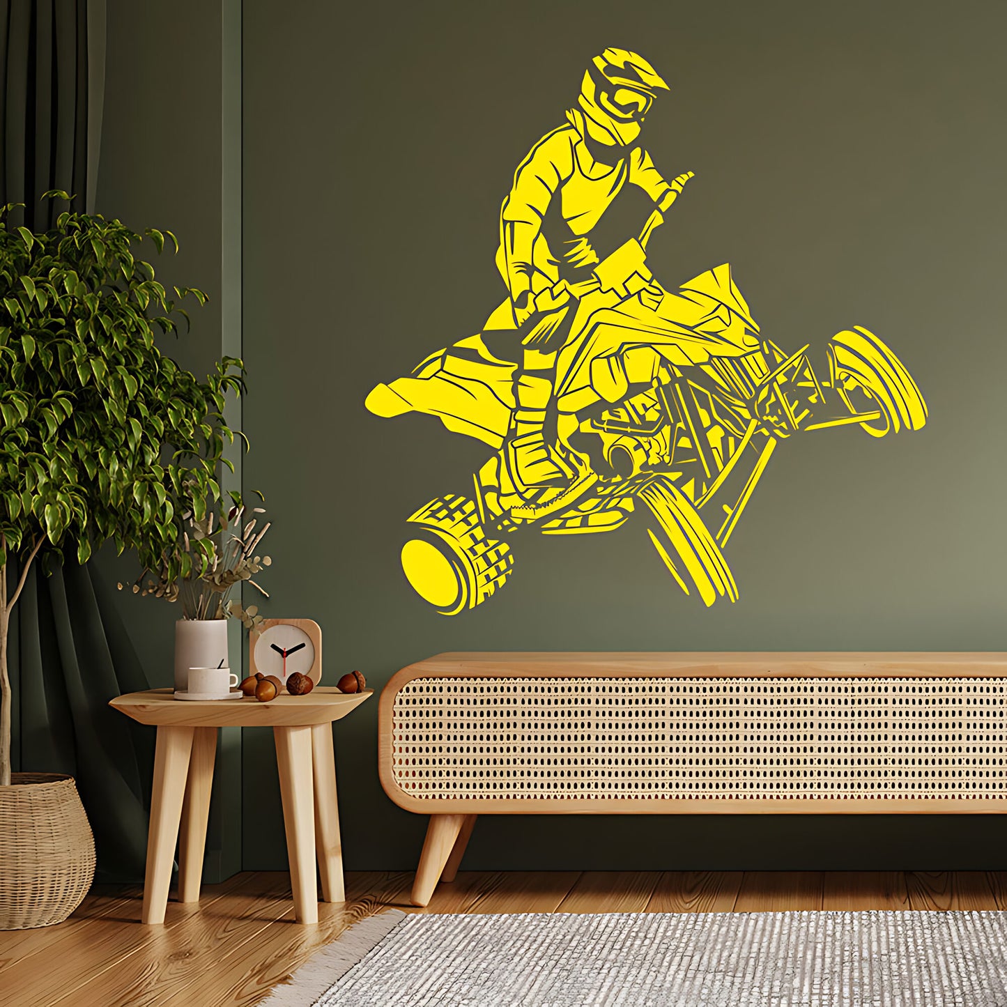 Quad Bike Wall Sticker - Dirt Motorbike Decal for Boys' Bedroom Decor