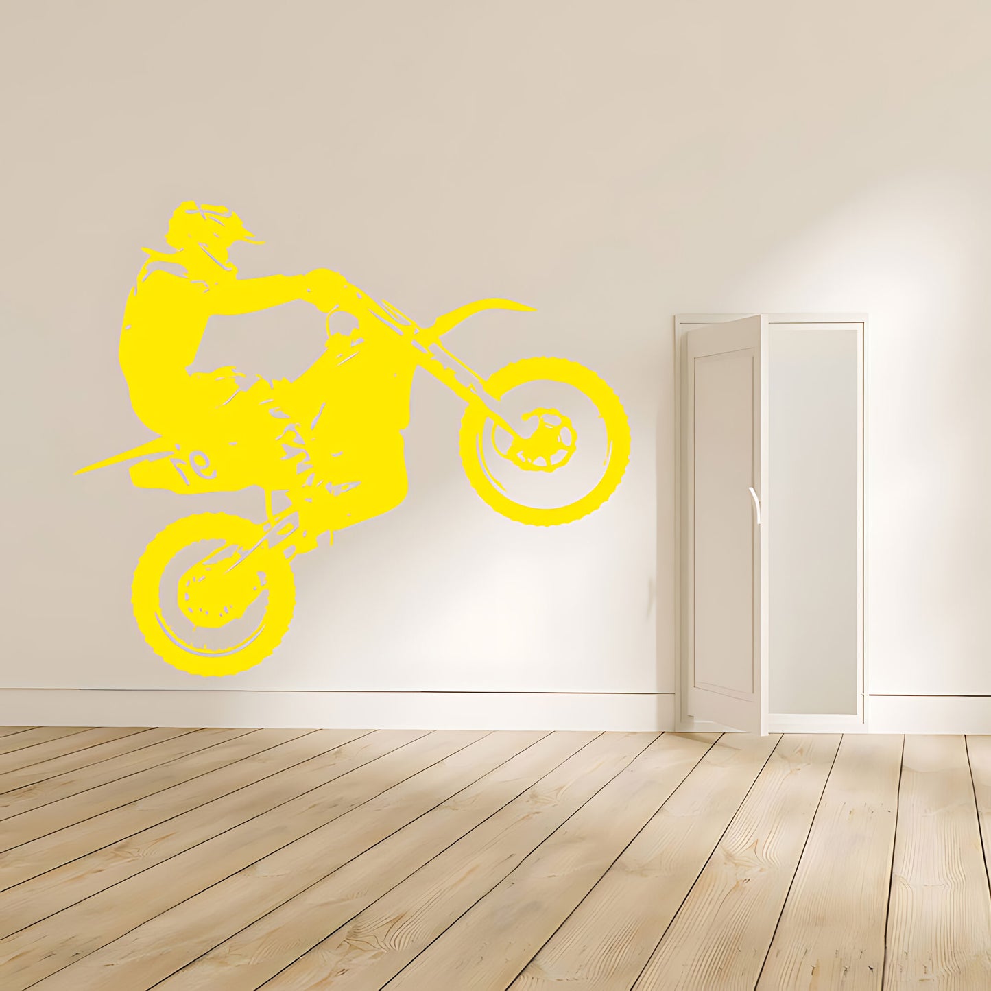 Motocross Dirt Motorbike Wall Decal for Boys' Bedroom Decor