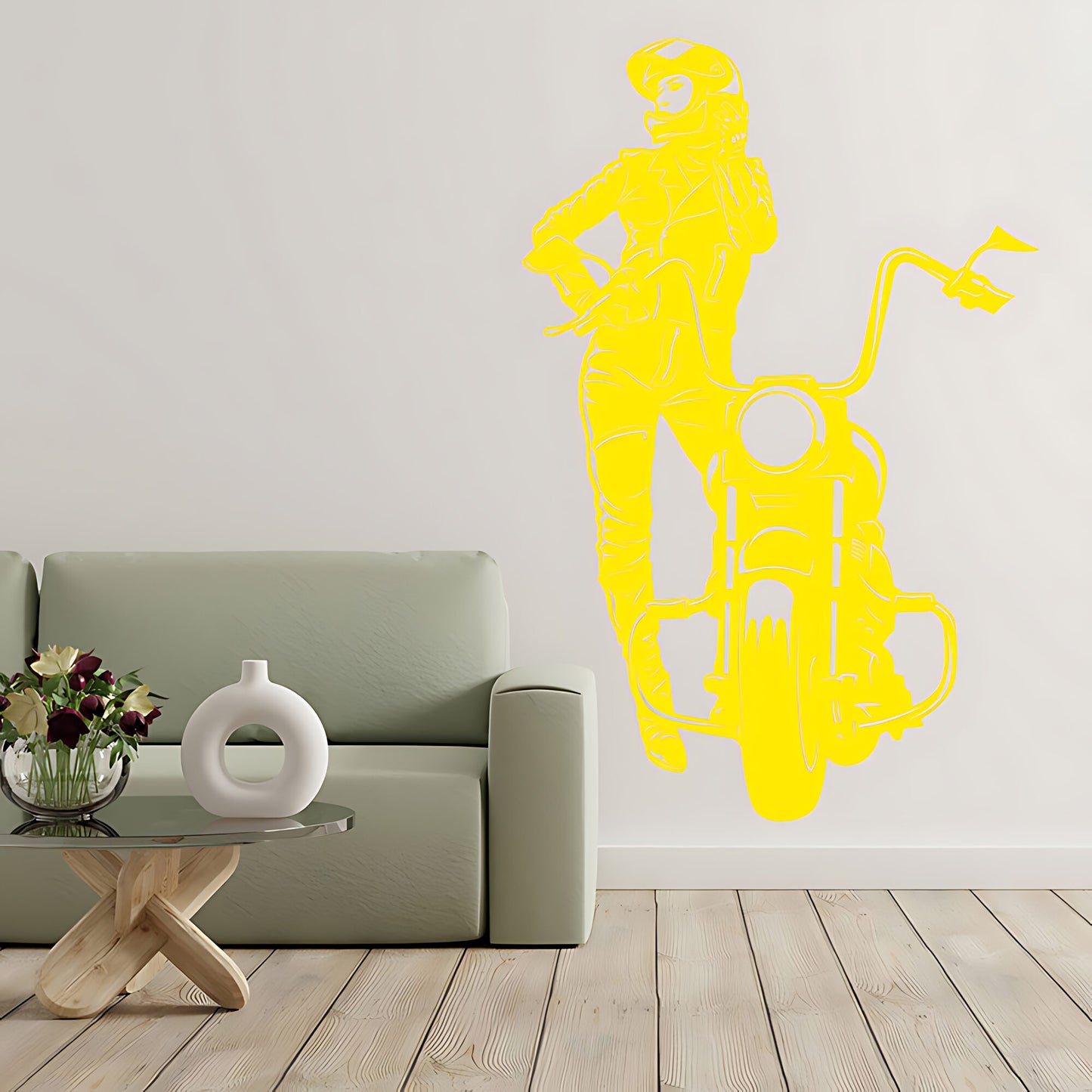 Female Motocross Wall Sticker - Girls Bedroom Decal