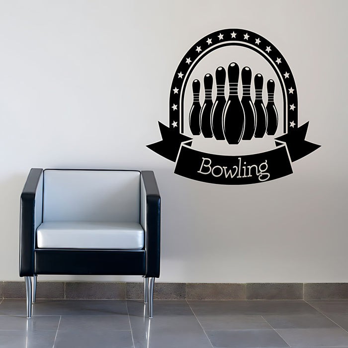 Bowling Strike Wall Sticker - Ten Pin Vinyl Decal