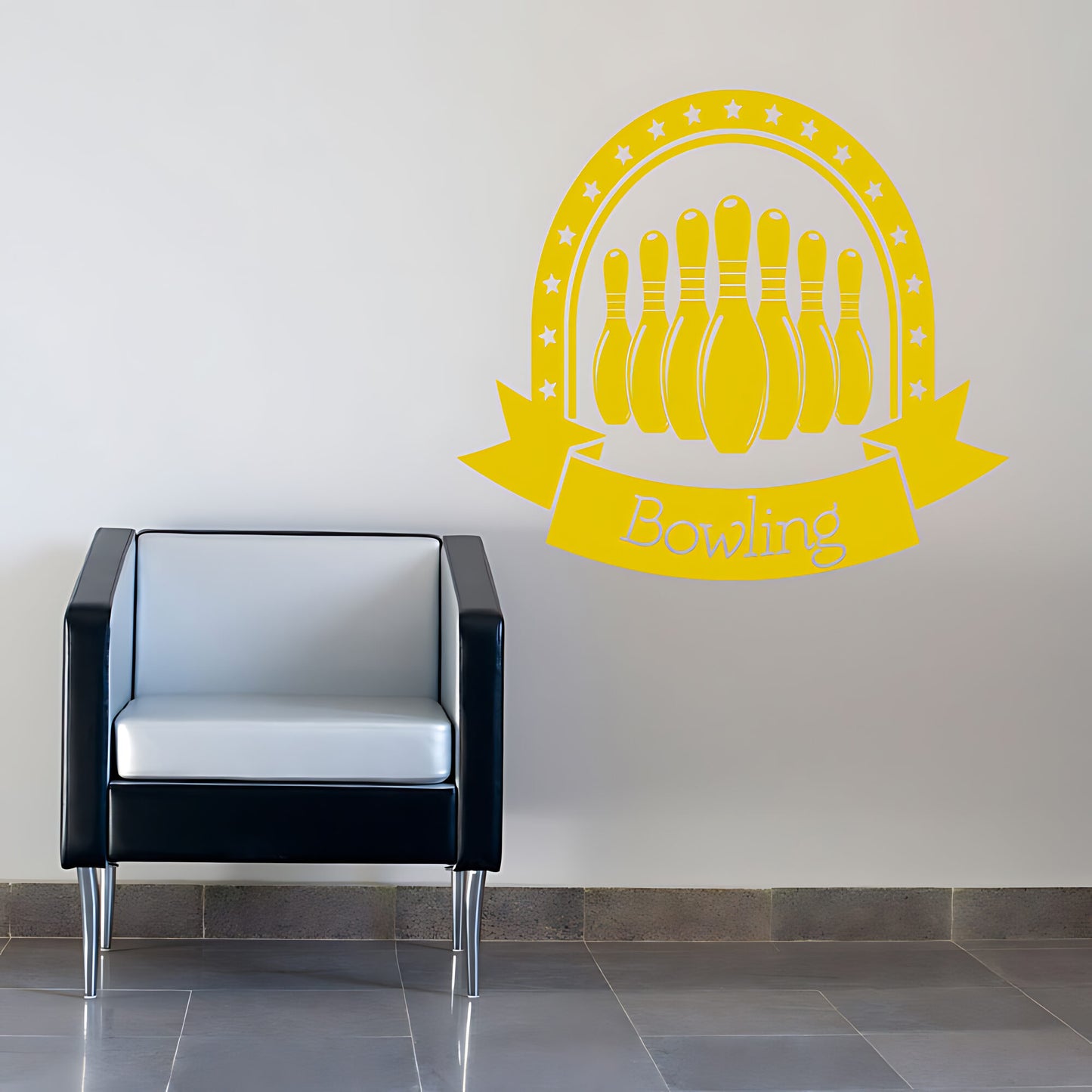 Bowling Strike Wall Sticker - Ten Pin Vinyl Decal