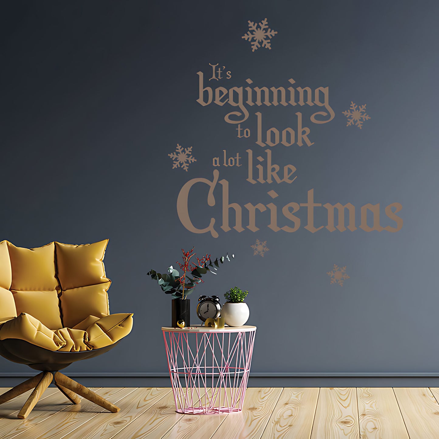 Merry Christmas Wall Sticker for Shop Windows - Holiday Quote Art