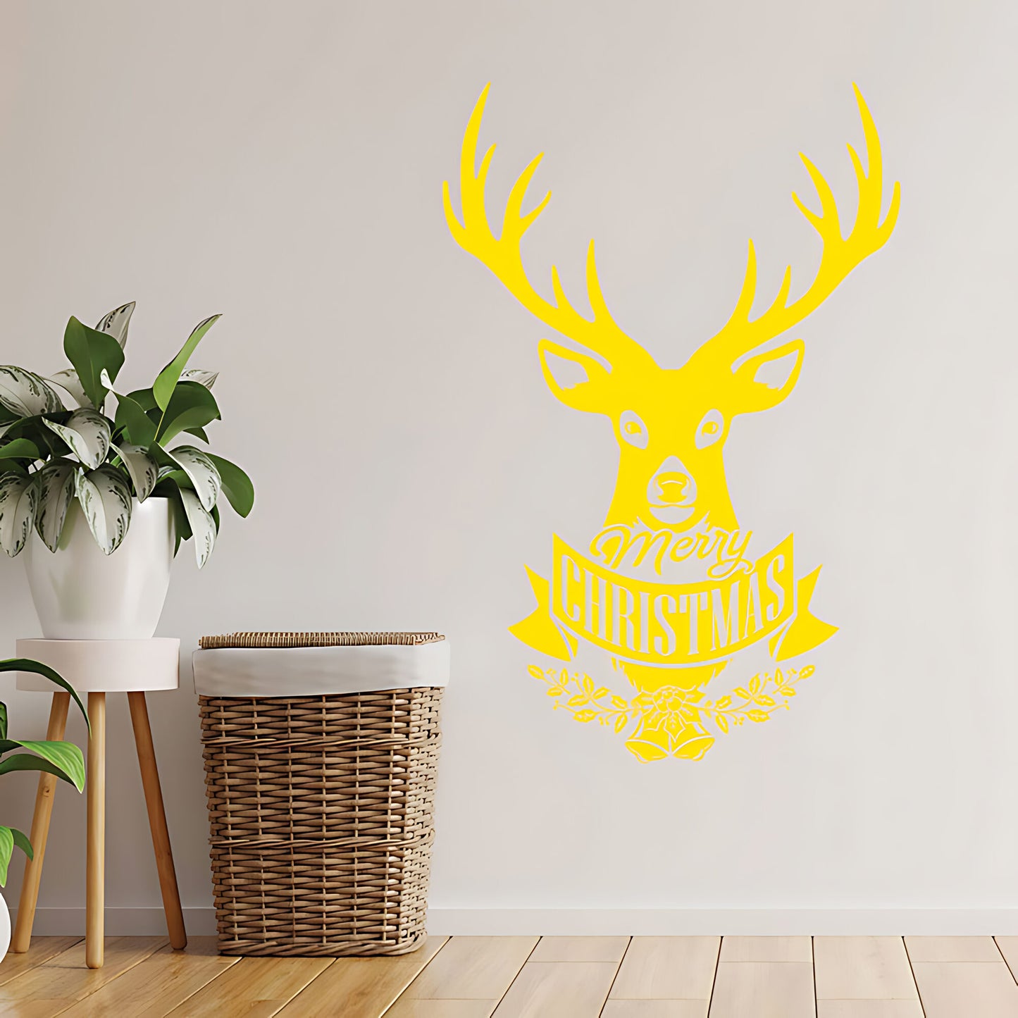 Christmas Stag For Barber Shop Wall Stickers & Decals | UK Made