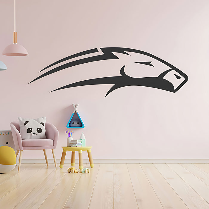 Horse Head Wall Sticker – Bold Mustang Silhouette Equestrian Vinyl Decal