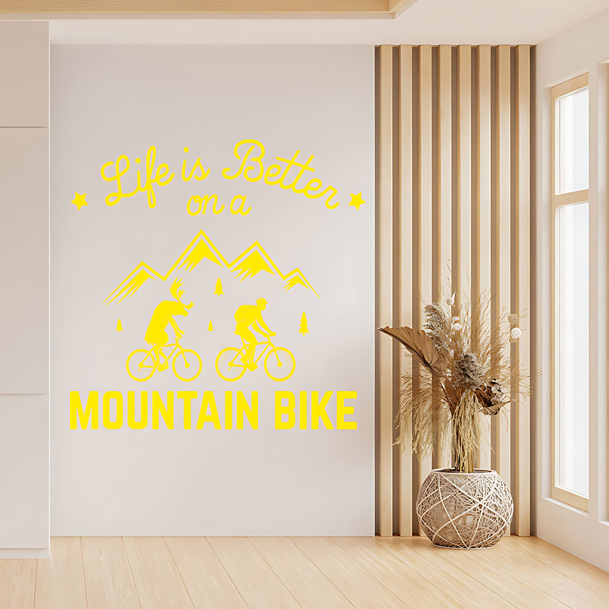 Mountain Biking Adventure Vinyl Sticker for Sports Shops and Homes