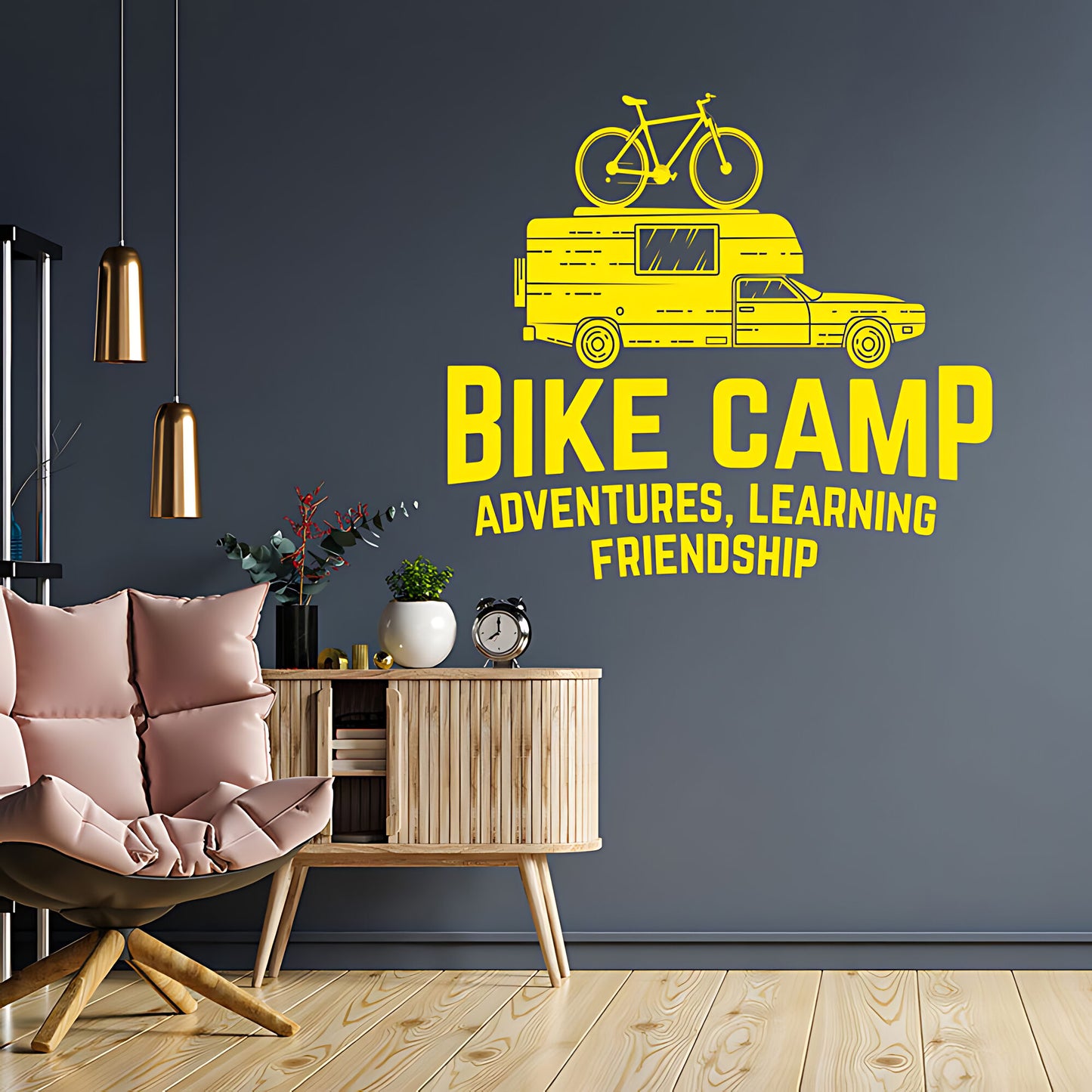 Mountain Biking Vinyl Wall Art Sticker for Racing Shops and Cyclists