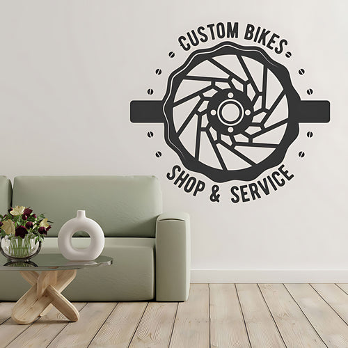Sporty Bike Wall Decal - Ideal for Shops and Mountain Biking Decor