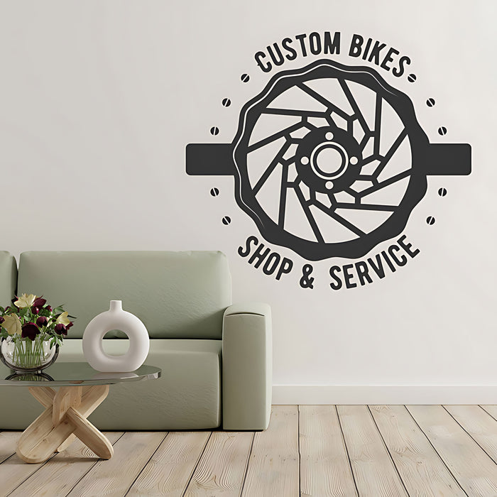 Sporty Bike Wall Decal - Ideal for Shops and Mountain Biking Decor