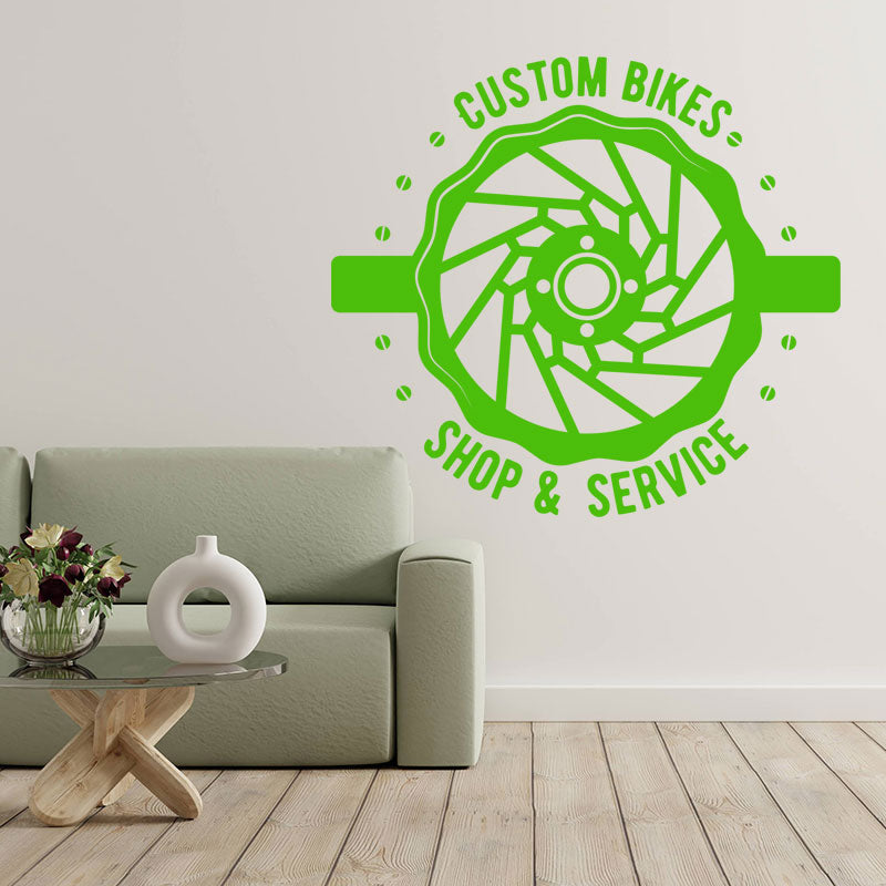 Sporty Bike Wall Decal - Ideal for Shops and Mountain Biking Decor