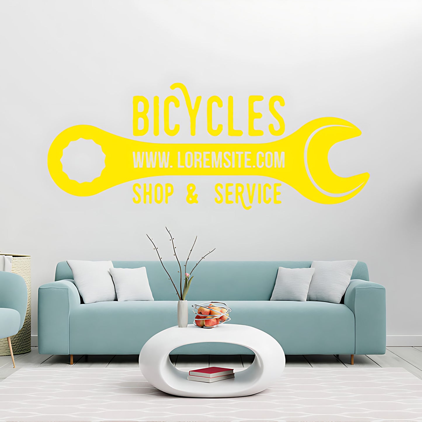 Downhill Mountain Biking Wall Sticker for Sports Decor