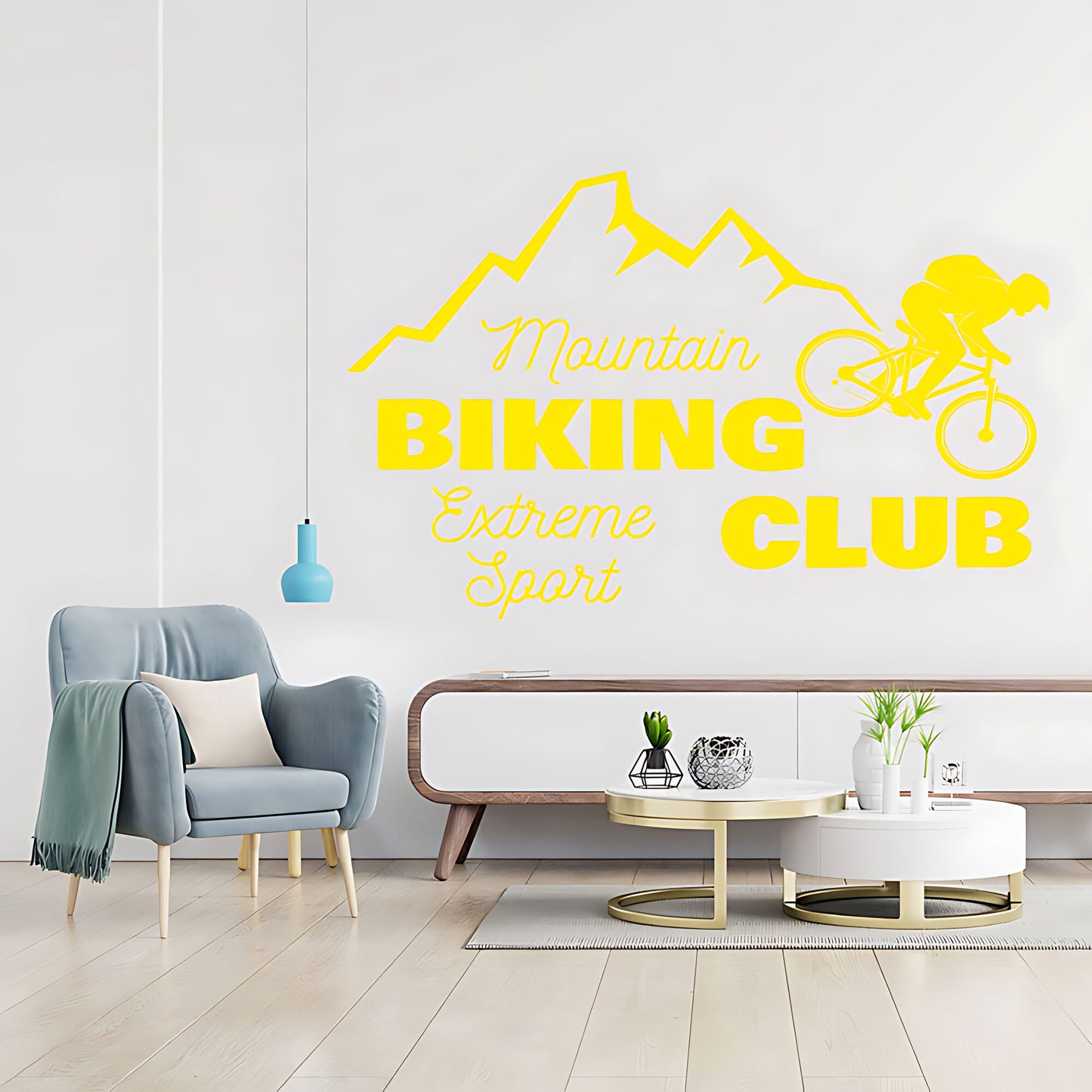 Cycling Adventure Wall Decal – Bike Shop & Rider Vinyl Sticker