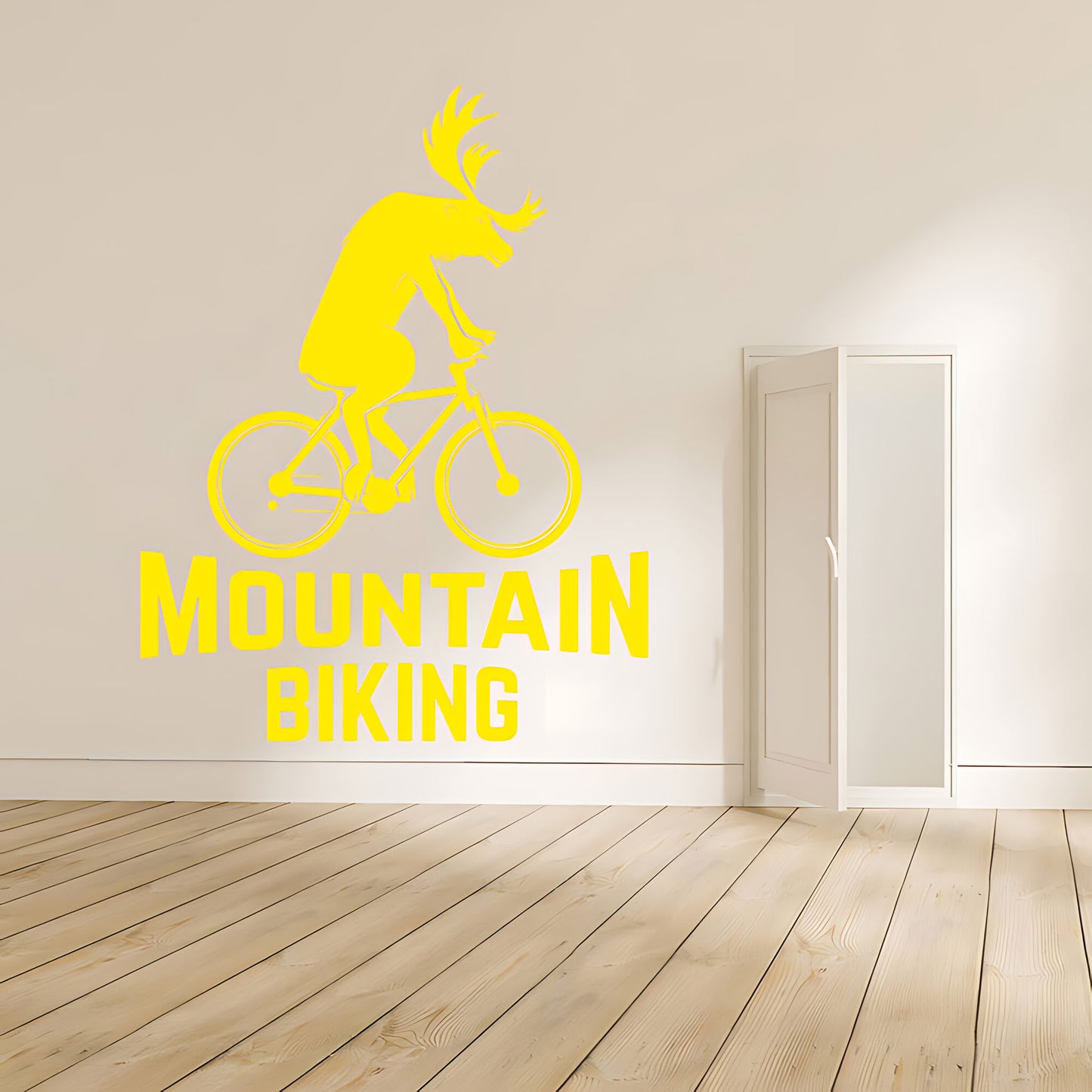 Mountain Biking Racing Shop Wall Sticker
