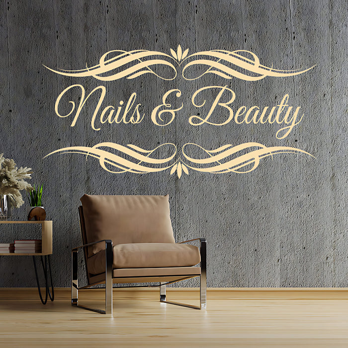 Nails & Beauty Salon Wall Sticker - Motivational Quote Graphic