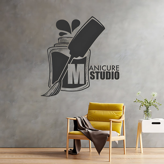 Stylish Manicure Nail Salon Wall Sticker Art - Beauty Quote Decal