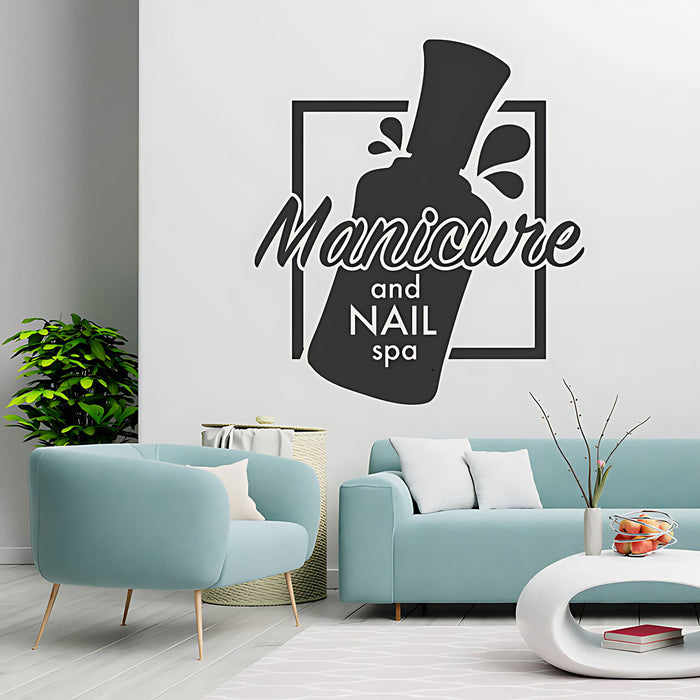 Manicure & Beauty Nail Salon Wall Sticker Art - Elegant Graphic Decal