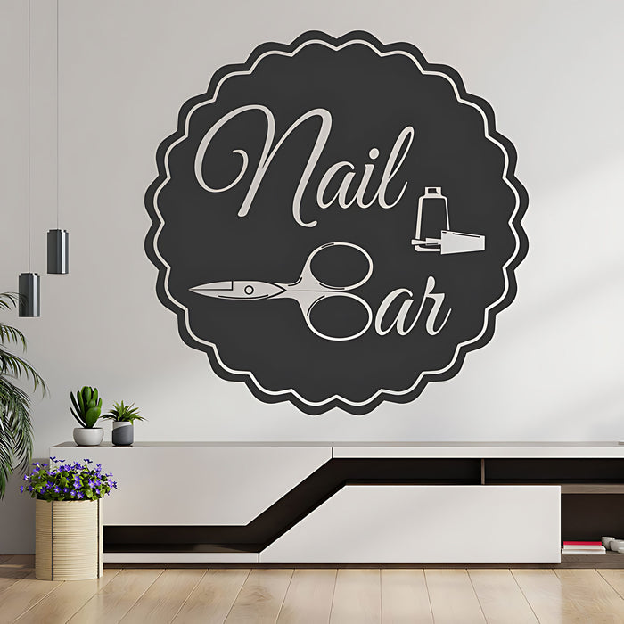 Nail Bar Wall Sticker - Beauty & Hair Graphic Decal for Salon