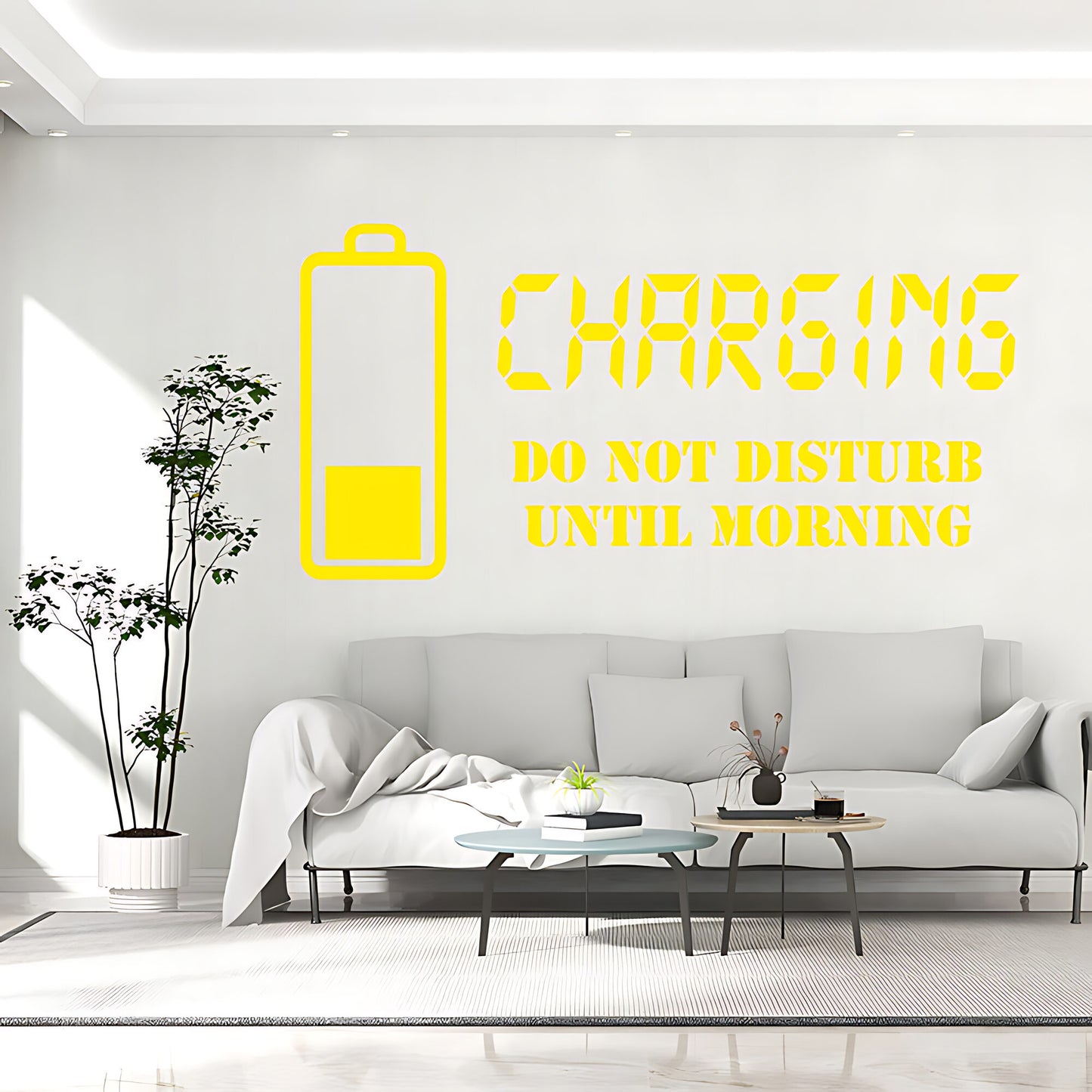 Charging Do Not Disturb Until Morning Wall Sticker – Teen Bedroom Decal