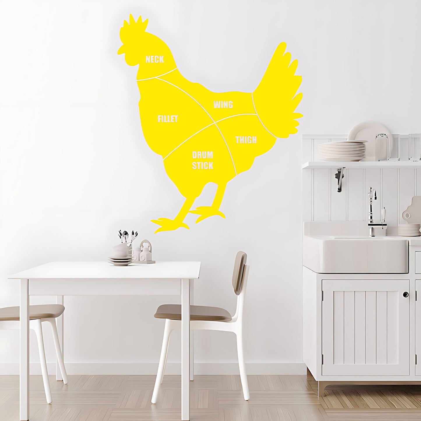 Chicken Cuts Wall Sticker