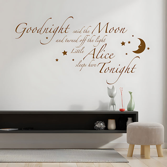 Goodnight Said the Moon Wall Sticker - Nursery Decal