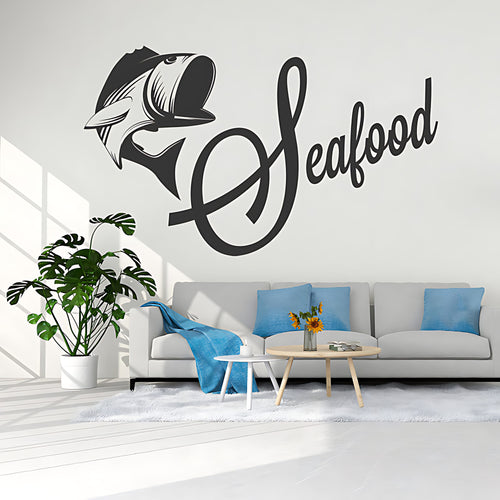 Seafood Wall Sticker - Coastal Kitchen Vinyl Decal