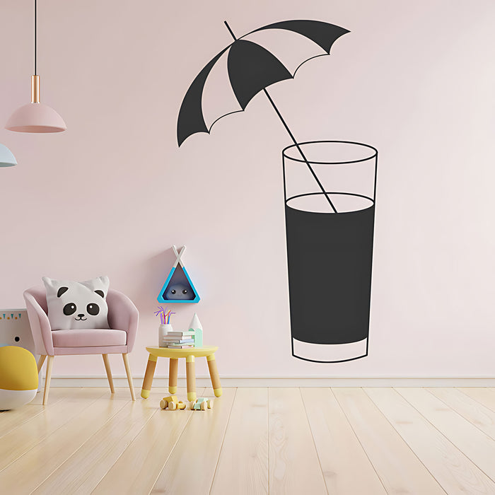 Cocktail Glass Wall Sticker - Bar Vinyl Decal
