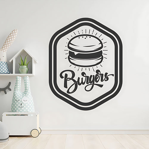 Chic Burger Bar Wall Sticker - Restaurant & Cafe Decor
