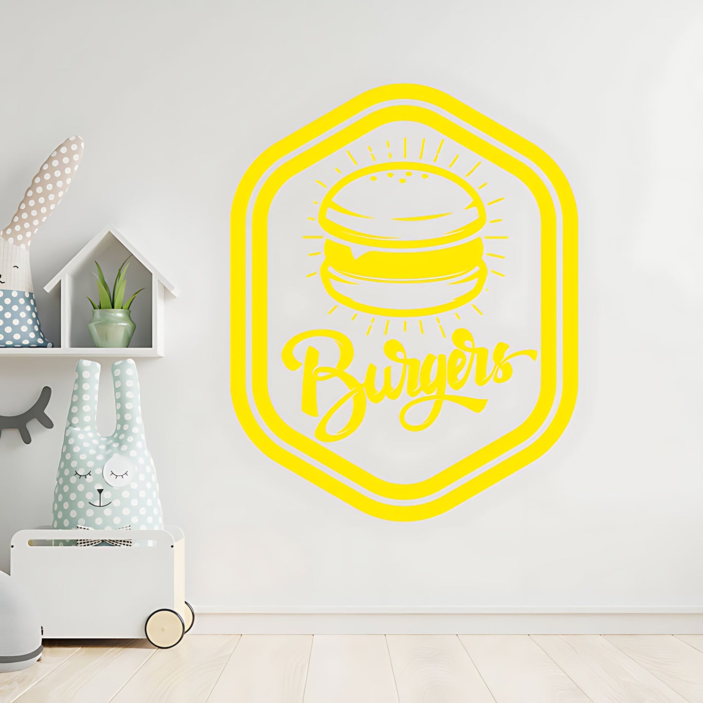 Chic Burger Bar Wall Sticker - Restaurant & Cafe Decor