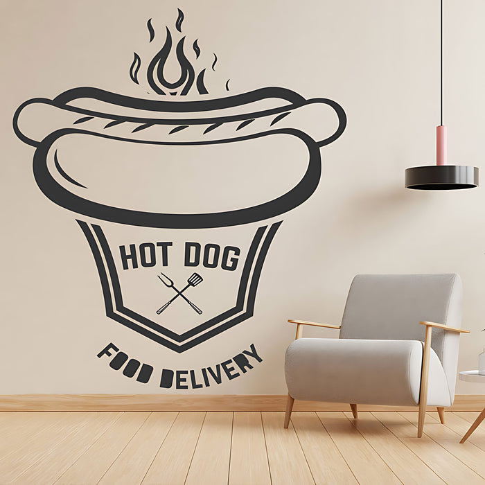 Classic Burger Bar Wall Sticker – Restaurant & Takeaway Vinyl Decal