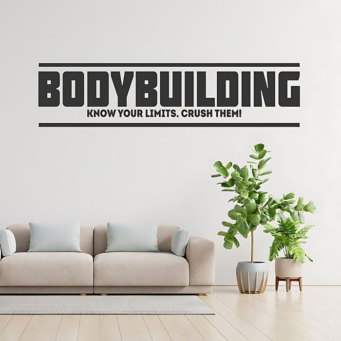 Fitness Gym Exercise Vinyl Wall Art Sticker Room Decor