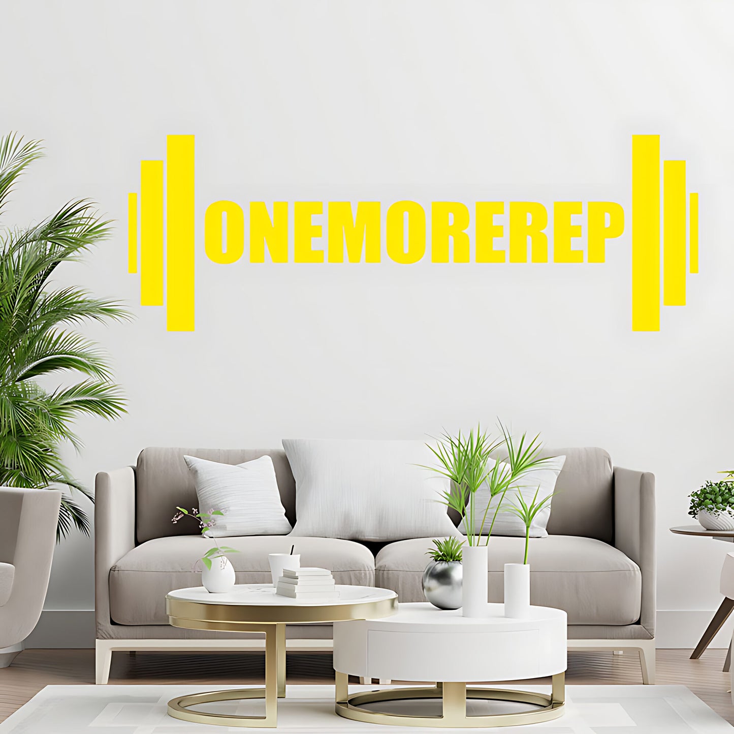One More Rep Weightlifting Gym Fitness Motivational Wall Sticker